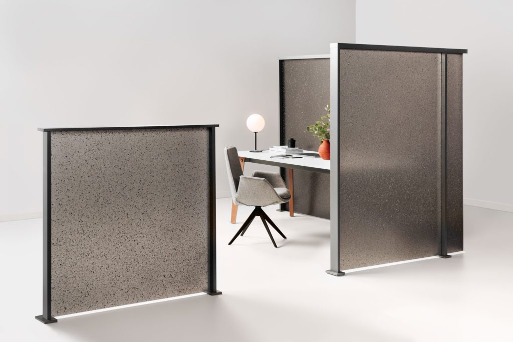 3form Flek office panels gray