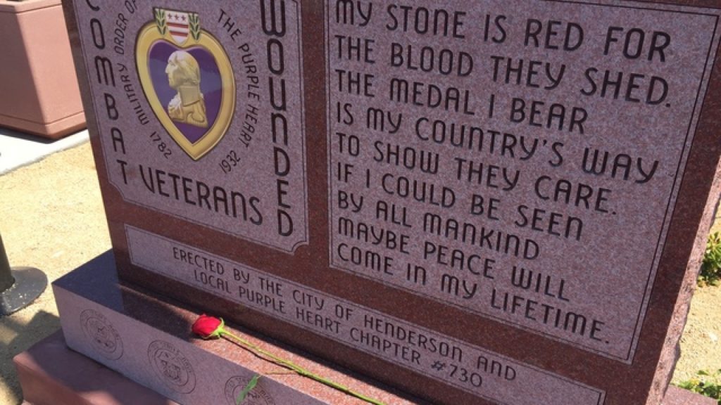 Parasoleil detail of Purple Heart Memorial