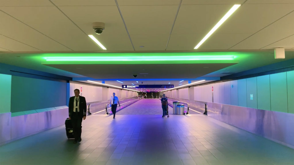 Solid State Luminaires' RGBW Cove Lighting DFW Airport