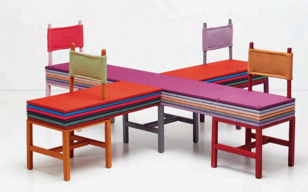 Kvadrat Knit! A Trifle of Color Table and Chairs