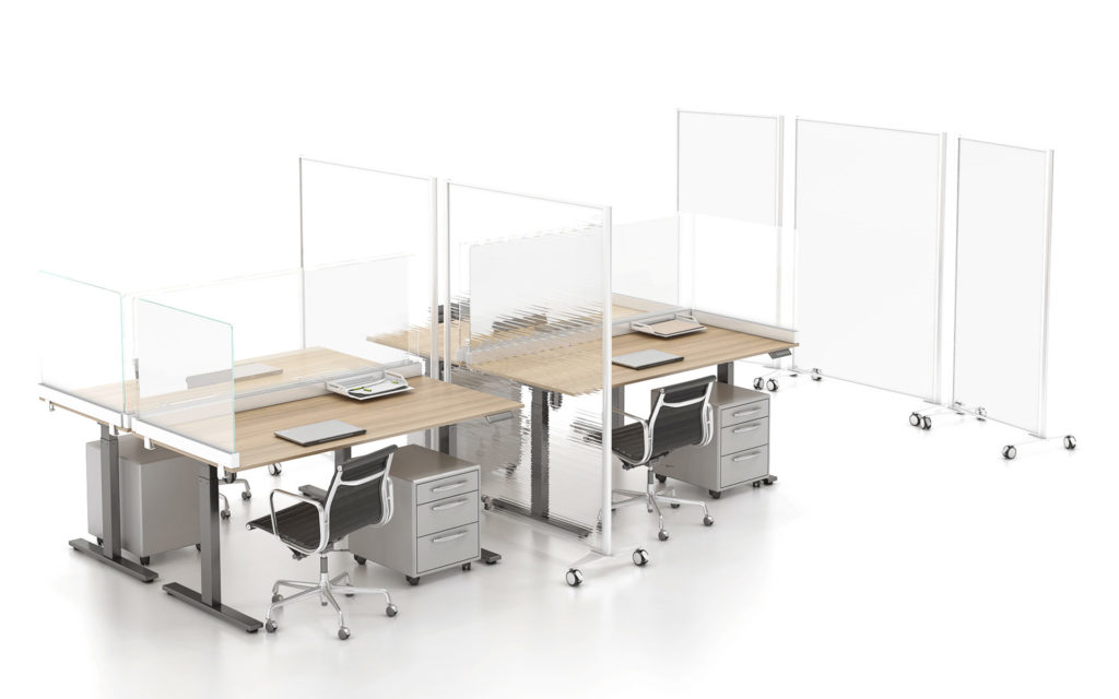 NEW PORT HIGH Desk Partition freestanding opaque