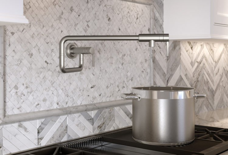 Juxtapose Faucet for Kallista Blends Industrial and Modern