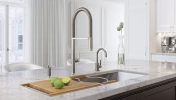 Juxtapose Faucet for Kallista Blends Industrial and Modern