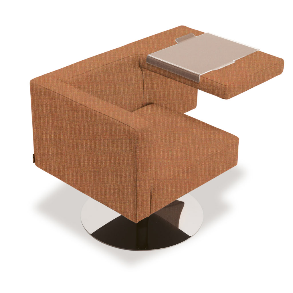 Offecct Solitaire brown fabric with pad for tablet