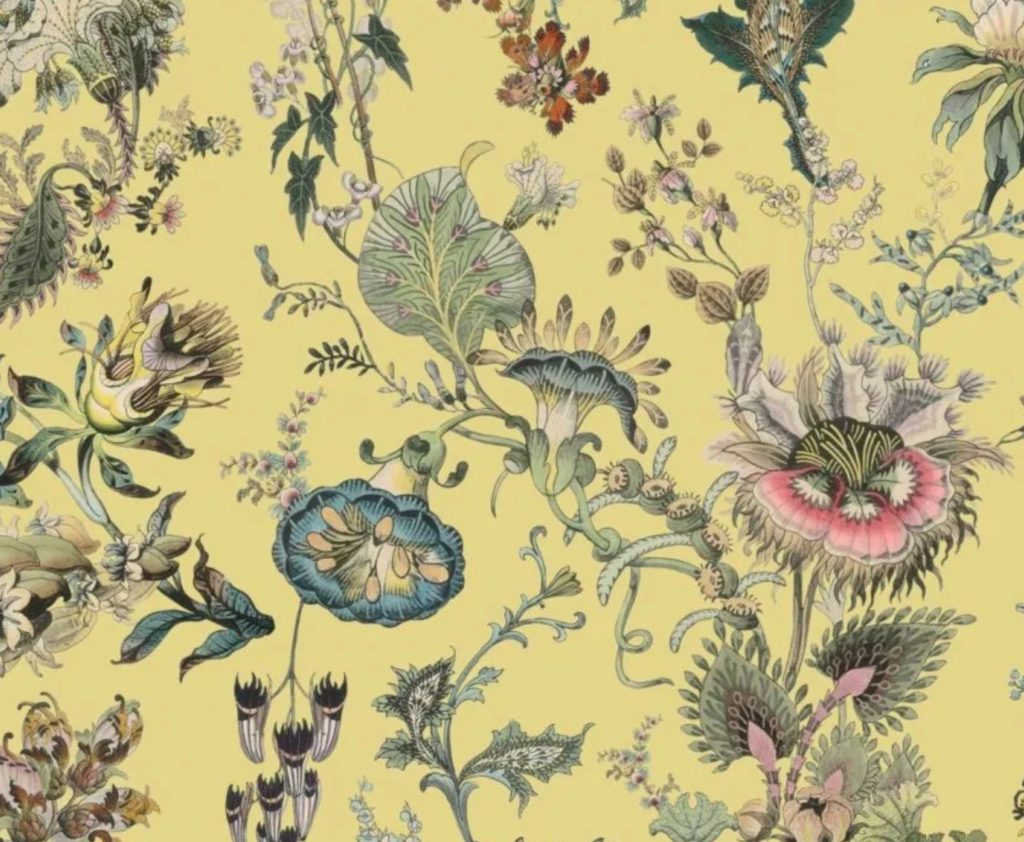 House of Hackney yellow floral wallpaper