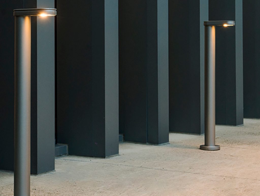 Torres Lighting Collection three path lights near building