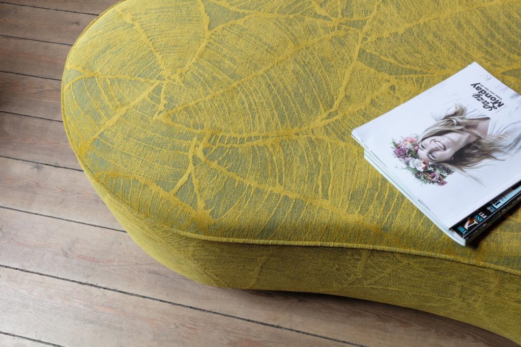 Pure+ Uptown collection Purebotanica green/yellow on chaise/ottoman