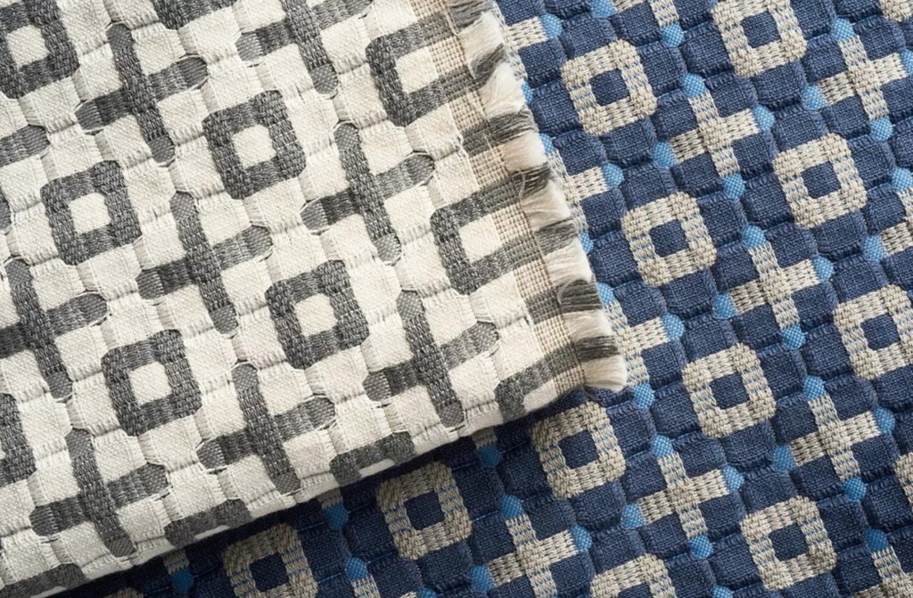 Designtex Spring Textiles Plus detail white and blue