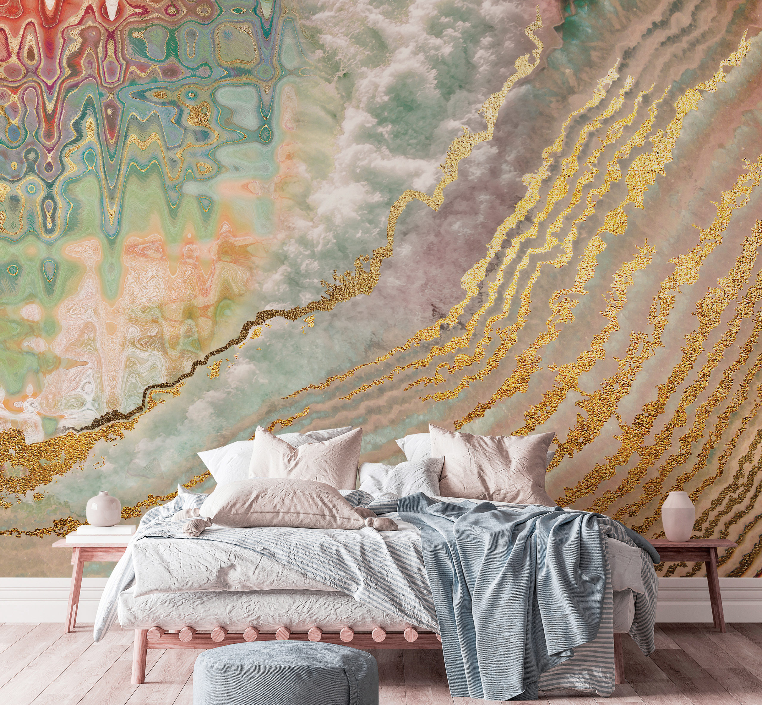 New Pastel Patterns for Wallsauce’s Geode Collection
