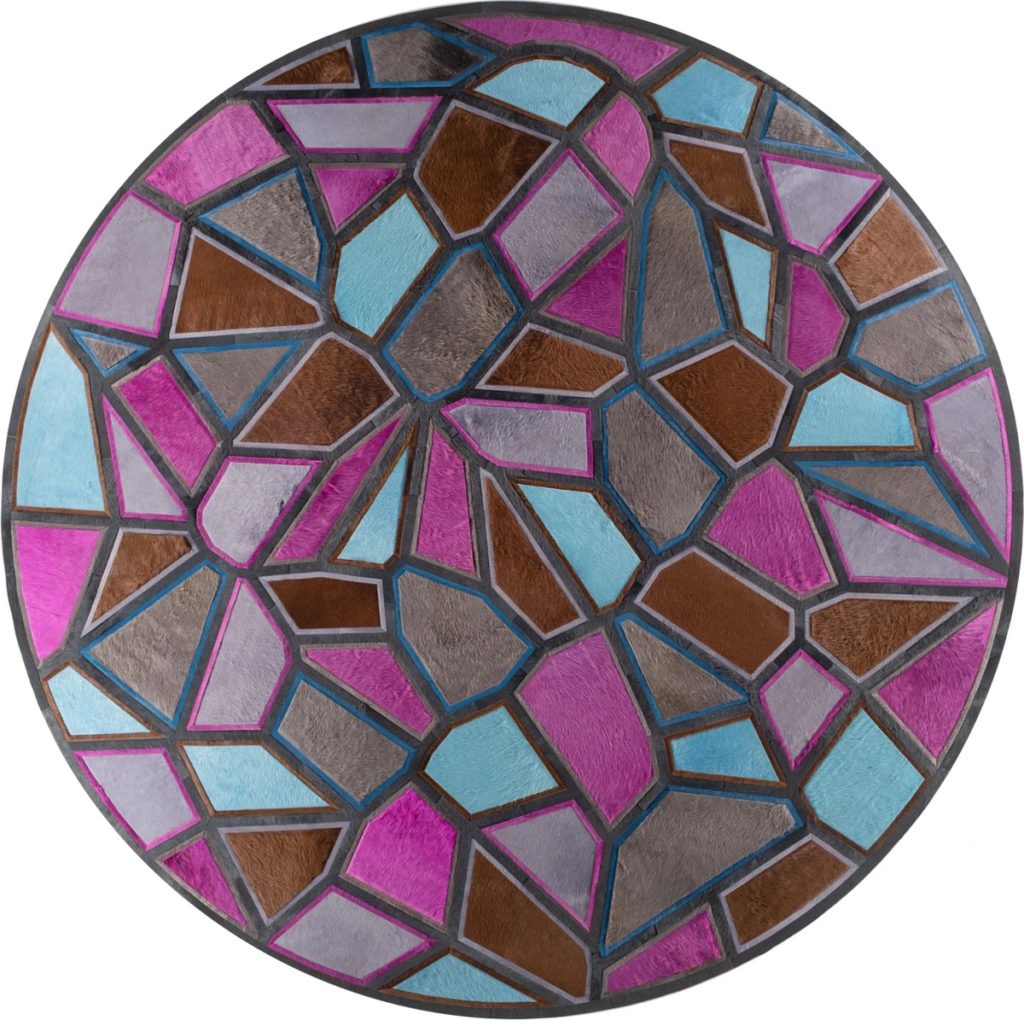 Spring Book Rugs geometric colors circular rug