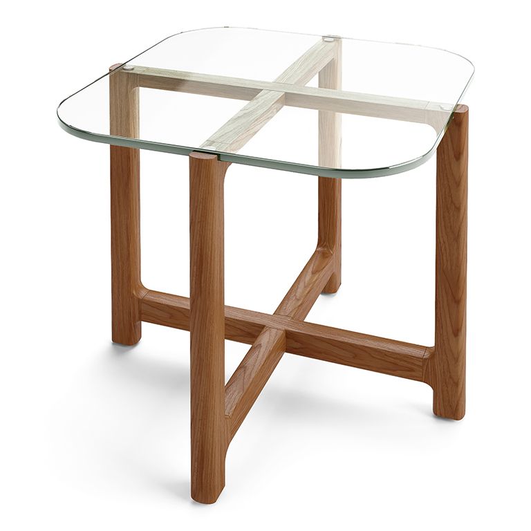 Gus* Modern's Quarry End Table transparent and walnut