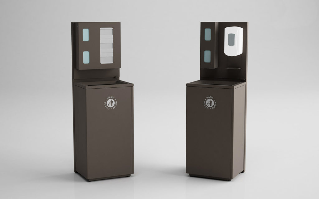 Solna Sanitization Station two in bronze