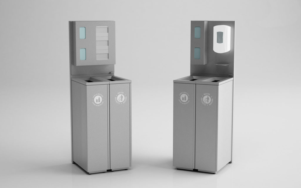 Solna Sanitization Station in gray two