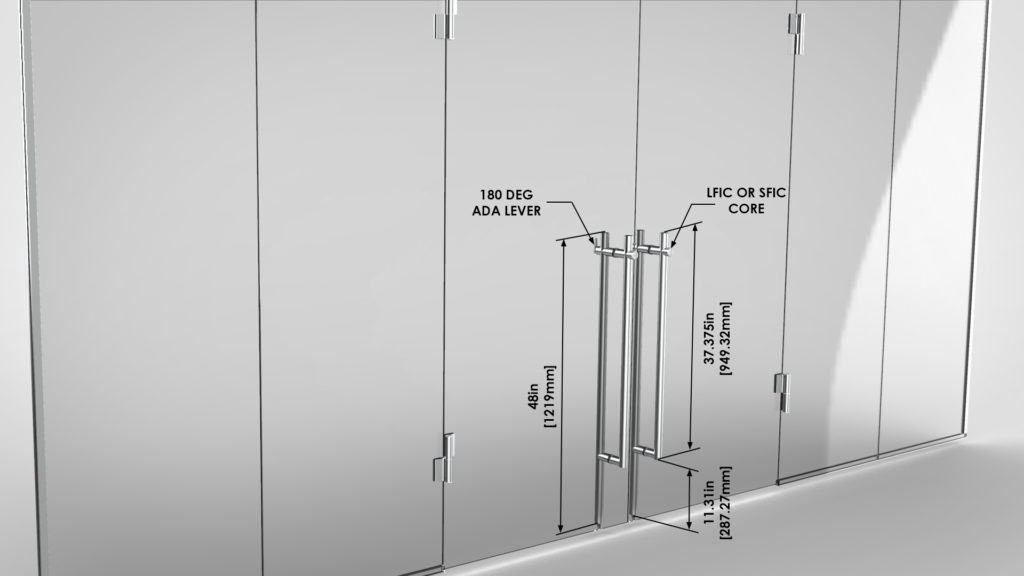 ADA-compliant schematic drawing for ladder pull