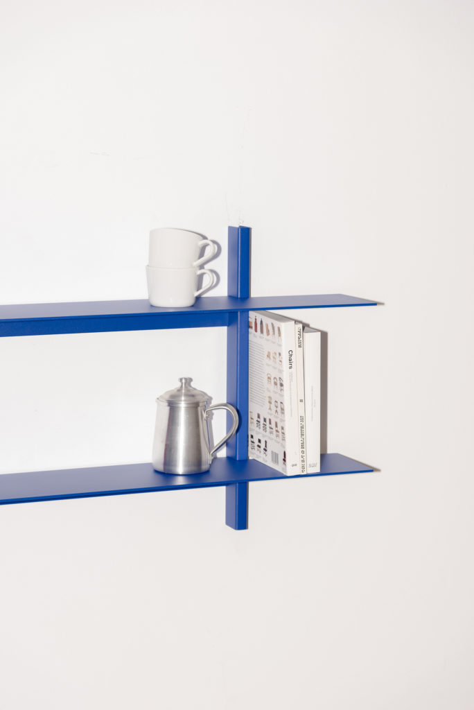 Util Plié wall shelves two shelves blue