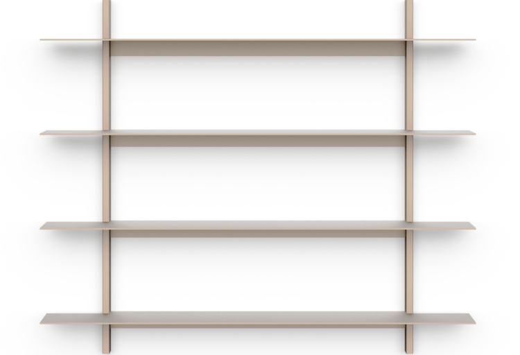 Plié Wall Shelves 4 shelves in beige