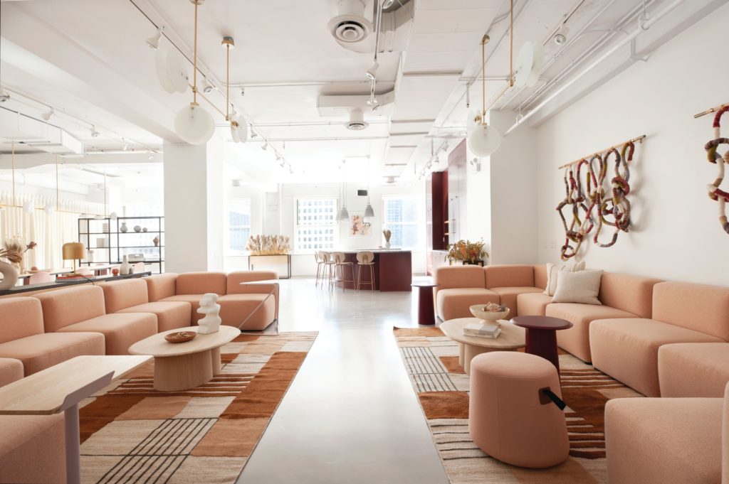 Hightower permanent showroom at the merchandise mart with Kona Sofas