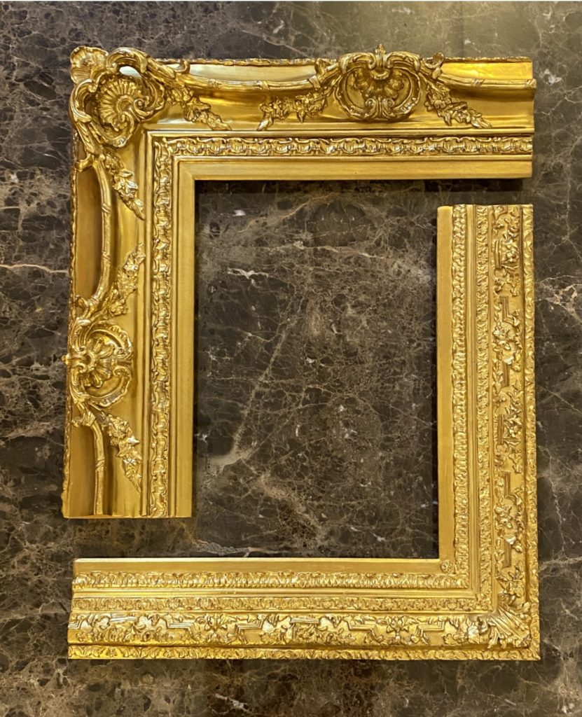 gold leaf picture frame by Maison Vernaz & Filles