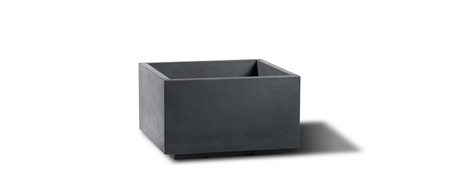 Aspect planters single planter in charcoal