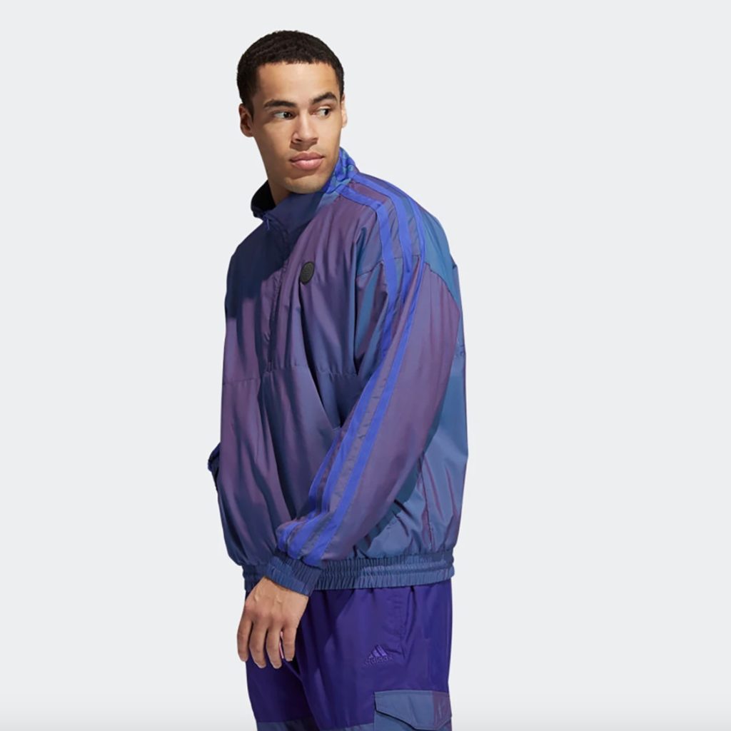 Pantone color of the year male model in periwinkle track suit