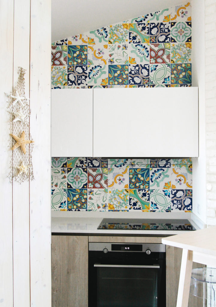 Mèlange Ceramica tiles on wall in kitchen