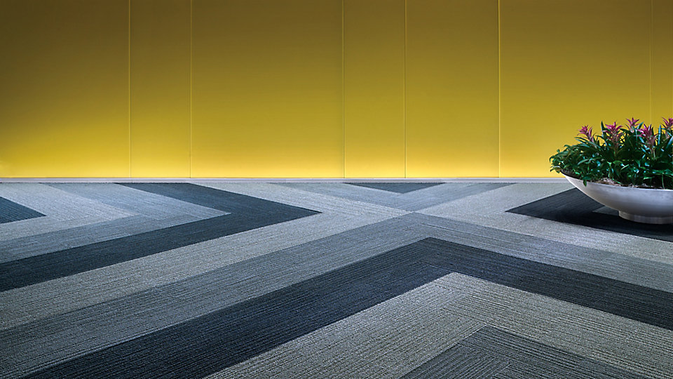 Carpet and LVT Interface On-Line Carpet long concentric rectangles in gray and blue