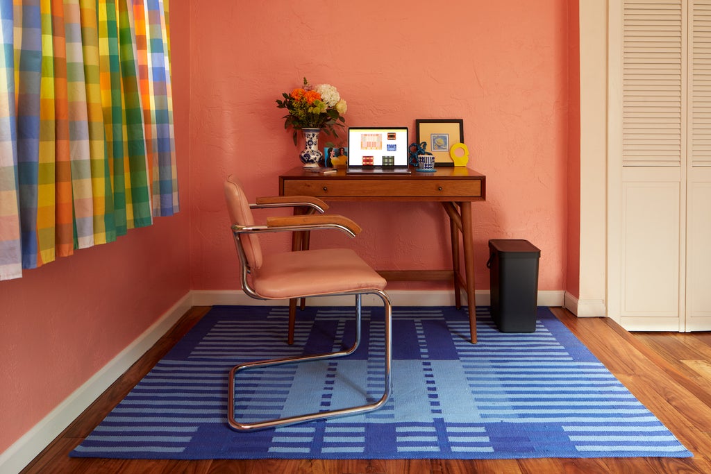 office with Blueberry area rug by Jessica Poundstone
