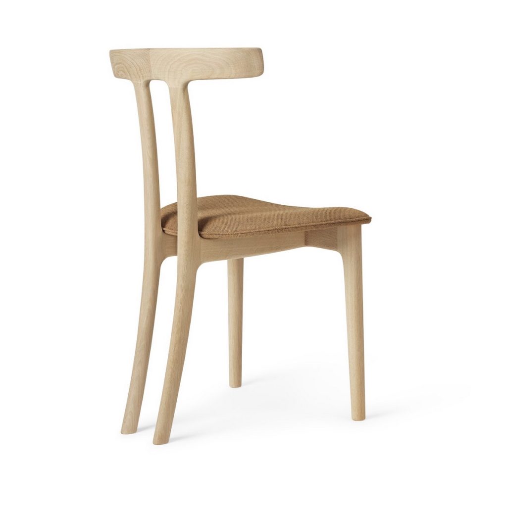 Carl Hansen & Son OW 58 T-Chair side view tan upholstery