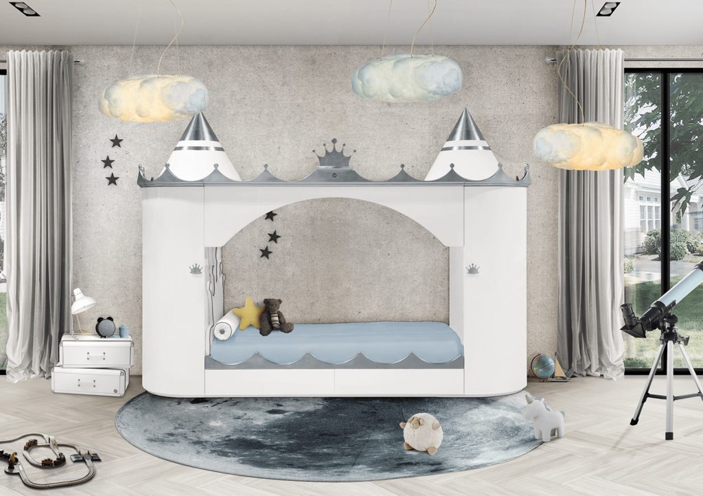 Circu Cloud lamp in child's room with fairy tale motif