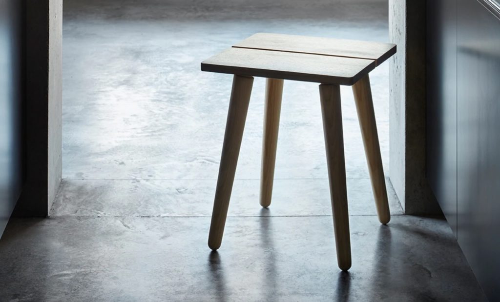 Studio Seitz stool in natural wood