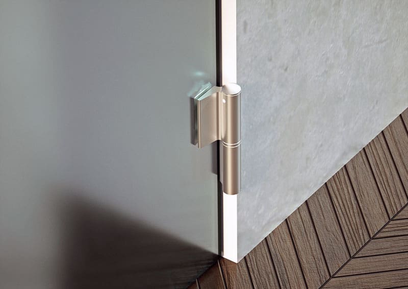T-concepts glass door closer hinge brushed stainless