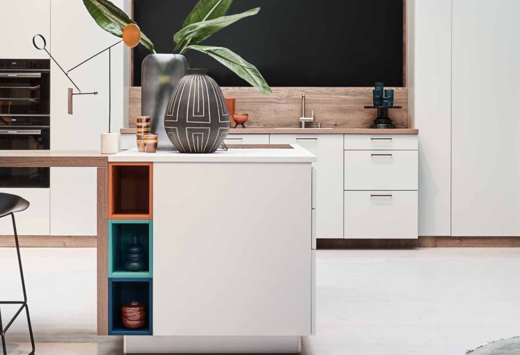 Perfect Sense white cabinets and countertops