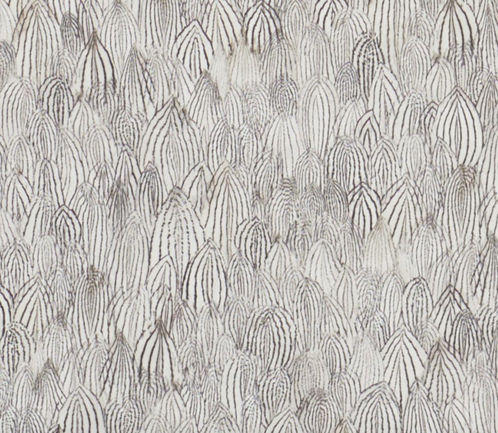 wallpaper with feathers pattern in black