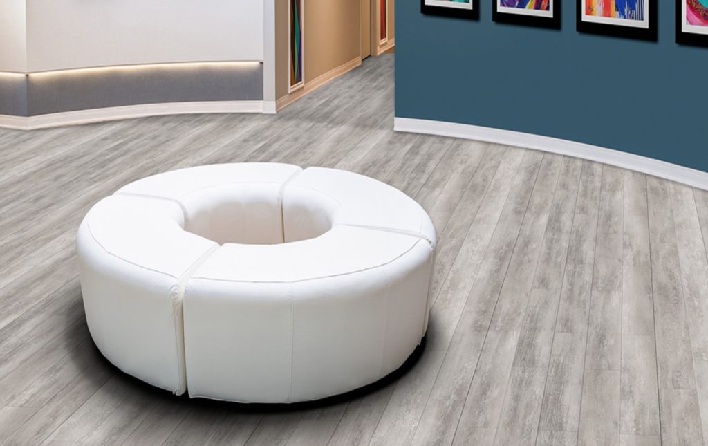 standout surfaces OneFlor LVT in grayish wood