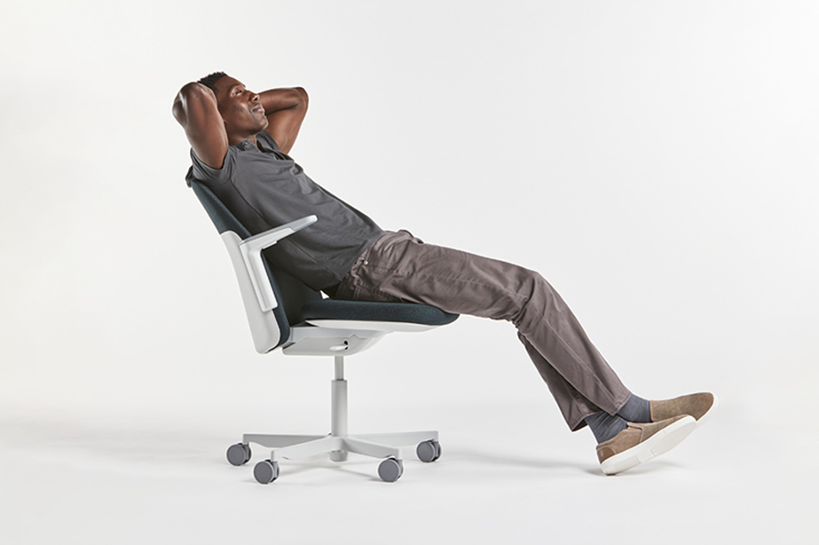 Man reclining in chair