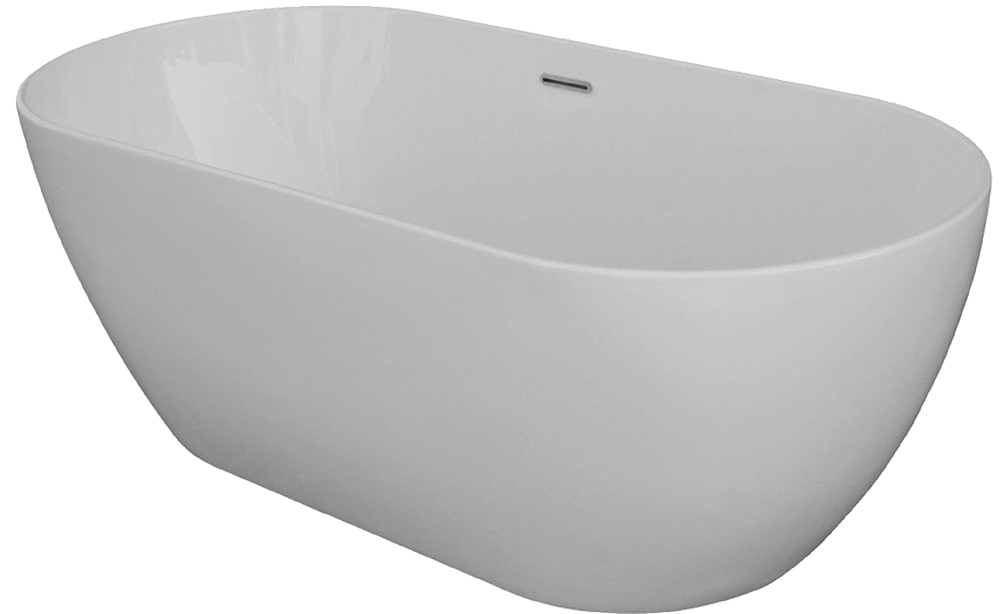 freestanding bathtub on white background