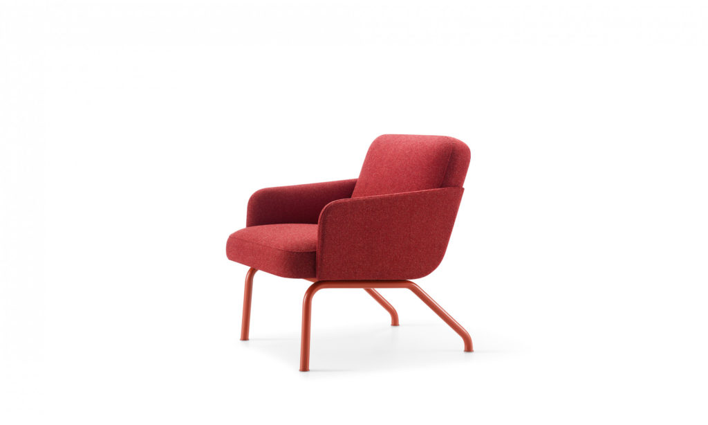 Nordic red armchair