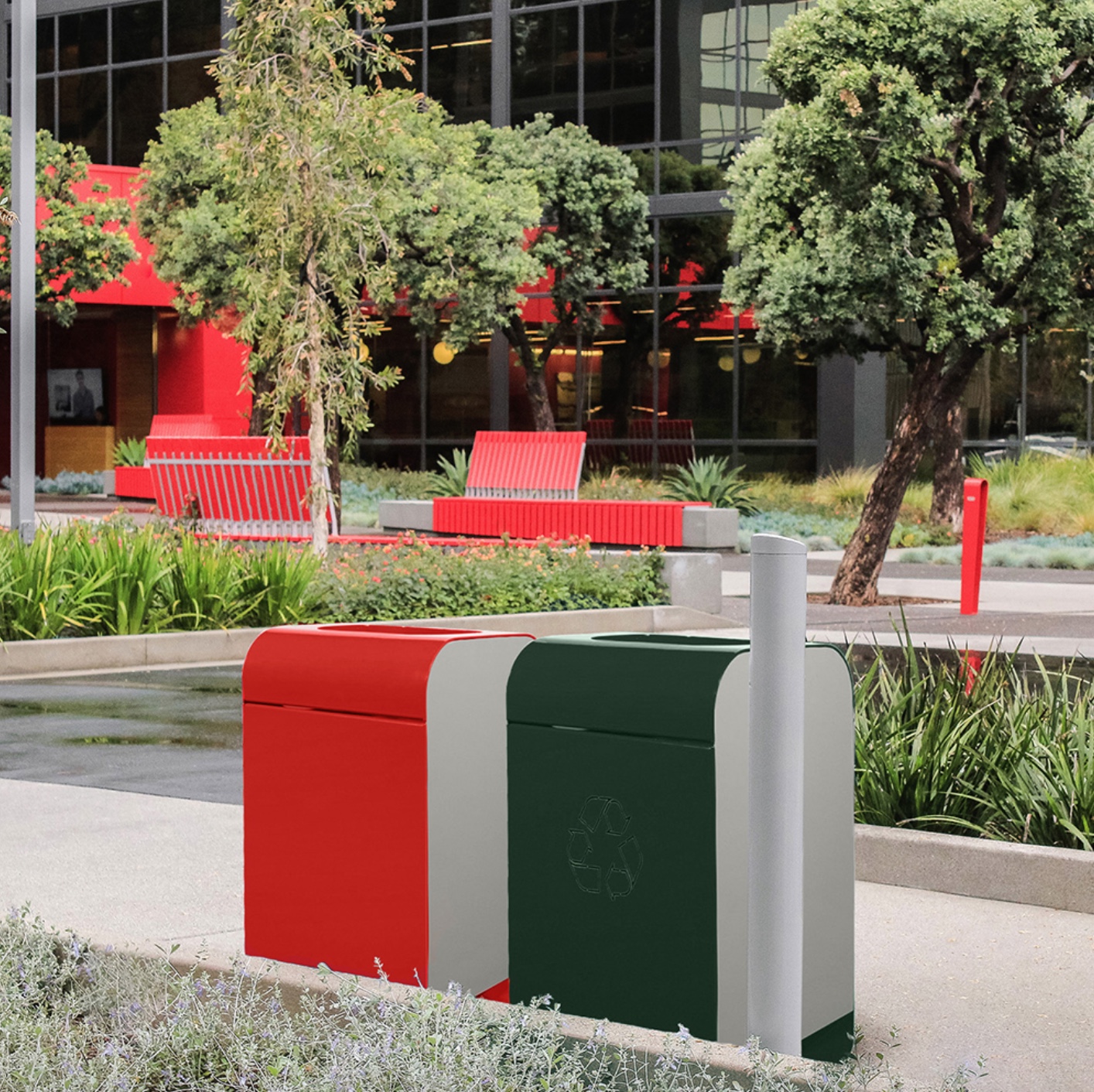 Colorful Trash Receptacle from Jane Hamley Wells