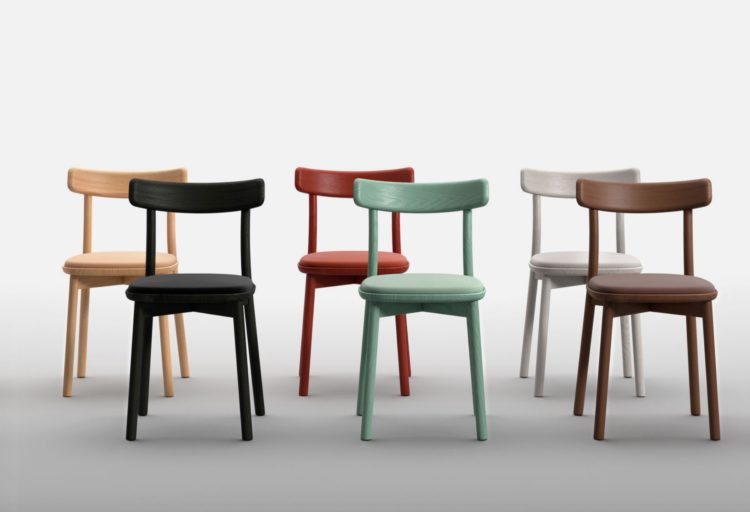 many Fondina chairs in different colors