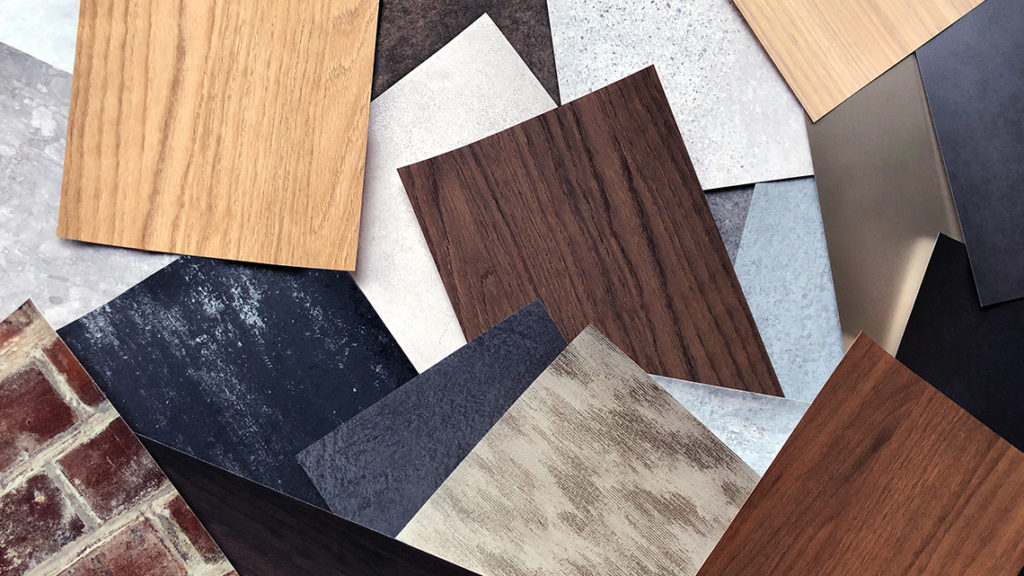 DI-NOC swatches in wood, solid, brick, and abstract styles