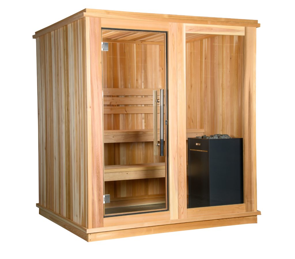 compact wood sauna