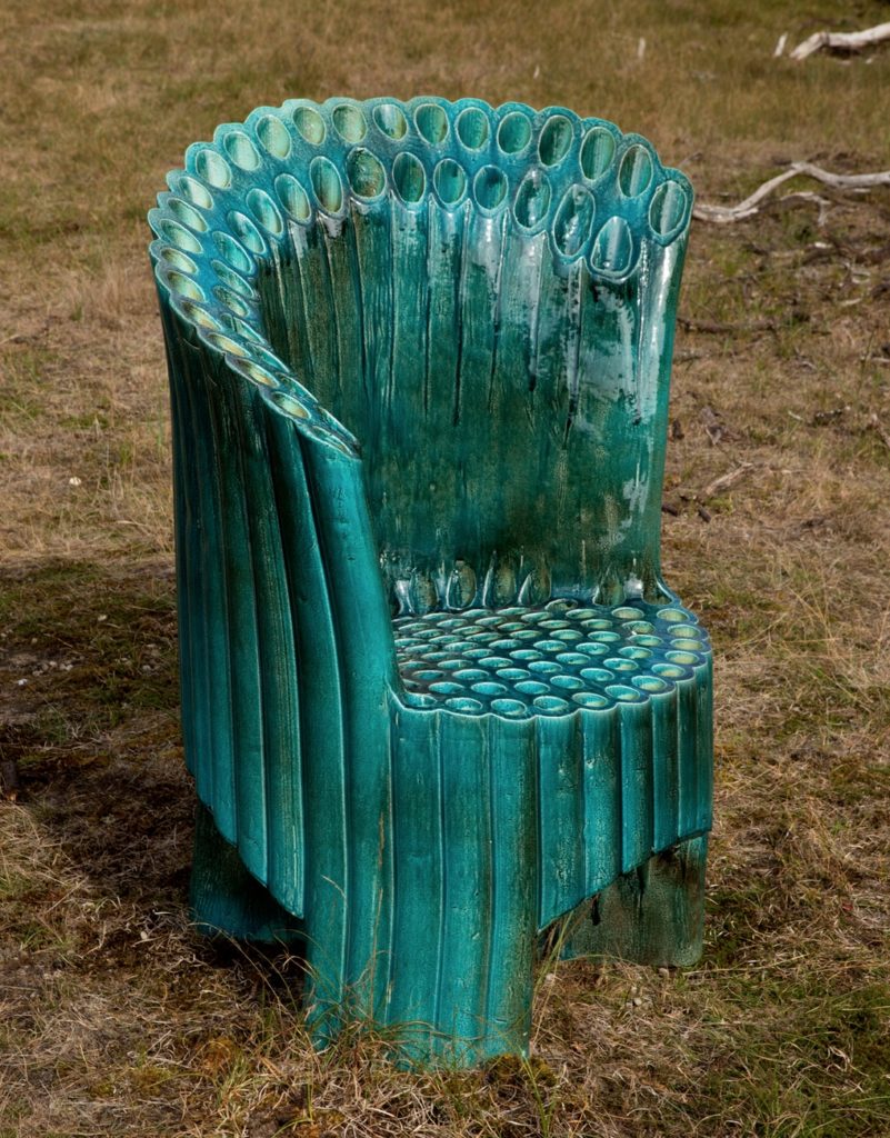 Throne Chair from Future Perfect photographed outdoors