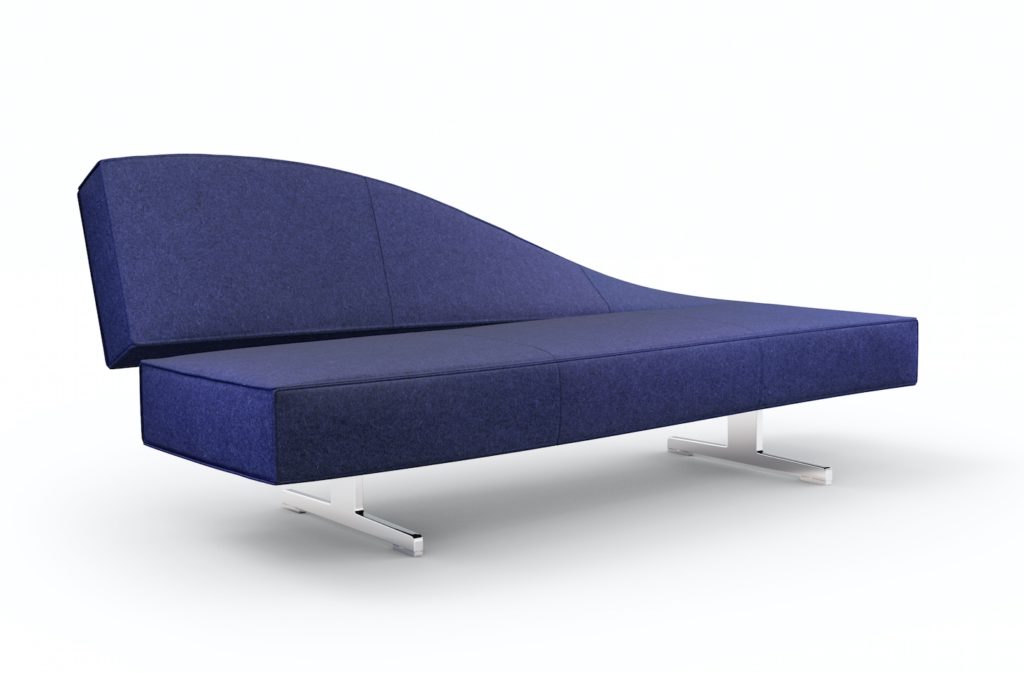 Aspen single sofa in blue front