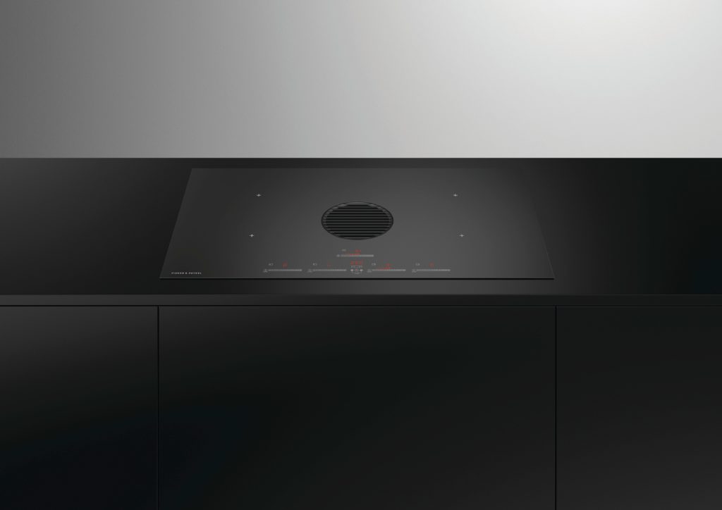 cooktop with built-in extractor