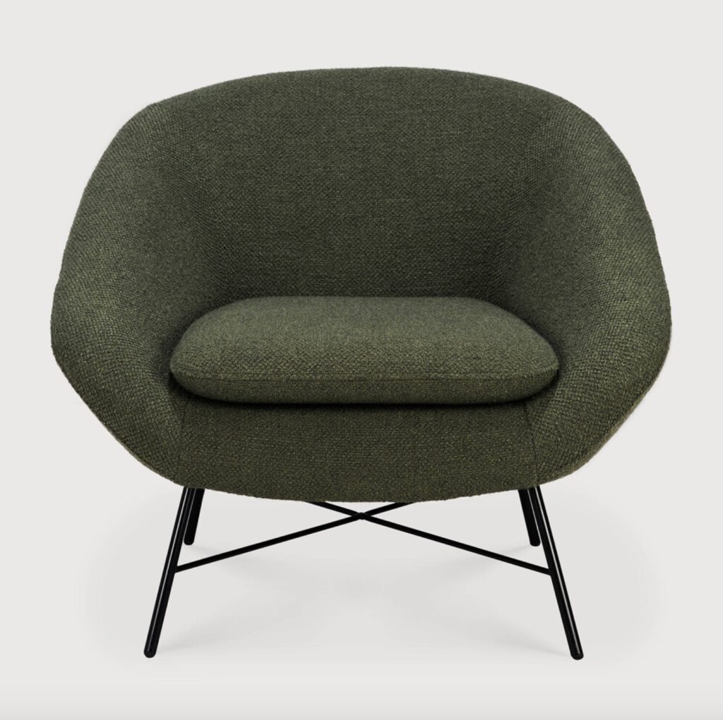 Barrow lounge chair in pine green