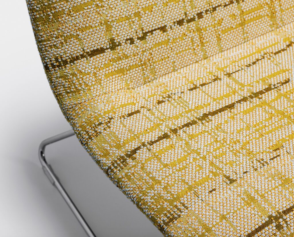Geoglyph in yellow on chair