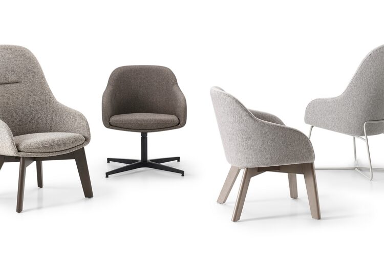 Source International Martini Lounge seating four chairs with different bases