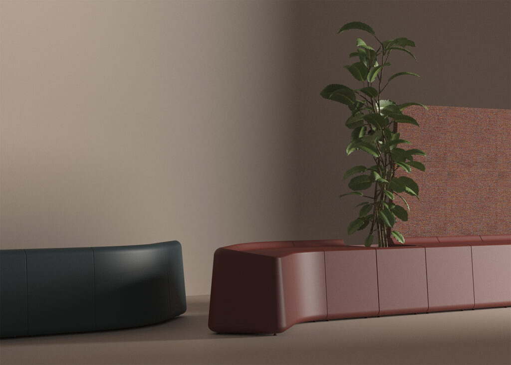 Bõln seating with integrated planter