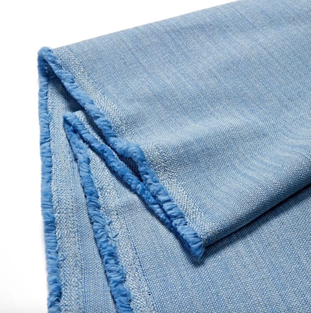 Lark fabric sample in Whetstone (sky blue)