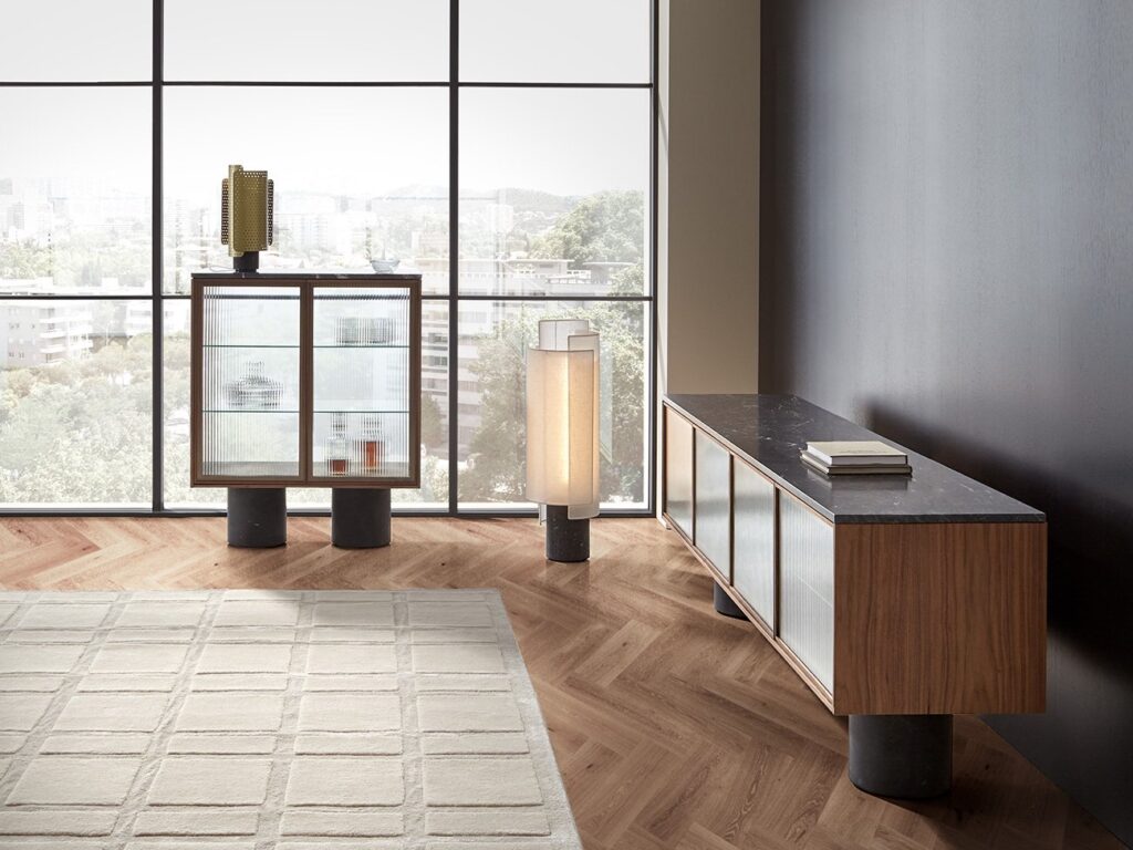 Punt’s Rio Sideboard Pairs Wood and Marble Punt’s Rio Sideboard Pairs Wood and Marble